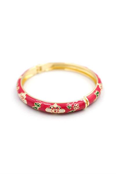 MBB ETİCARET Enamel Flower Bracelet - Pink