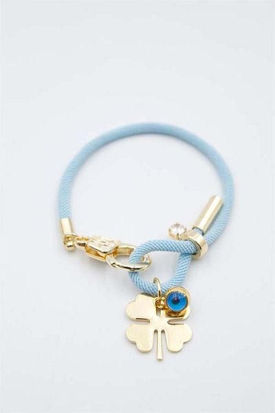 MBB ETİCARET Stringed clover bracelet - light blue
