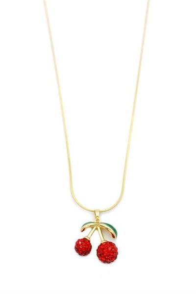 MBB ETİCARET Stoned Cherry Necklace - Gold
