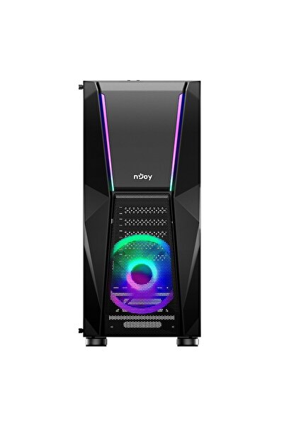 nJoy Carcasa Fort, Middle Tower, ATX, fara sursa, Black