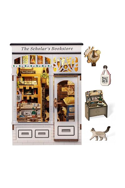CUTEBEE 3D puzzle, DIY book spine, The scholar's bookstore, Cutebee, 168 pieces