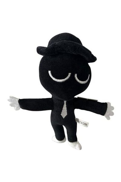 OEM Jucarie de plus Sprunki Black, cu maini si picioare, negru, 25cm