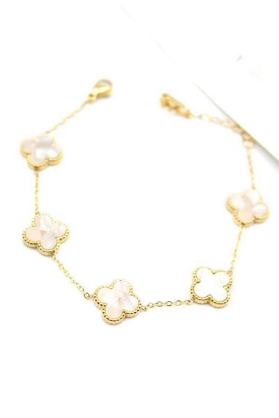 MBB ETİCARET Vc clover bracelet - white