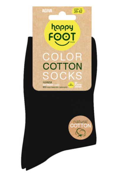 Agiva Șosete de damă, Agiva, Happy Foottopia Basic, bumbac, negru, 39-42