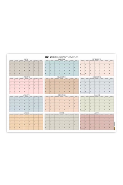 bi'aldım 2025 - 2026 Akademik Duvar Takvimi, TEMMUZ Başlangıçlı, 2025 - 2026 Academic Wall Calendar