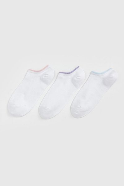 LC Waikiki , Set of ankle socks - 3 pairs, White, 36-38