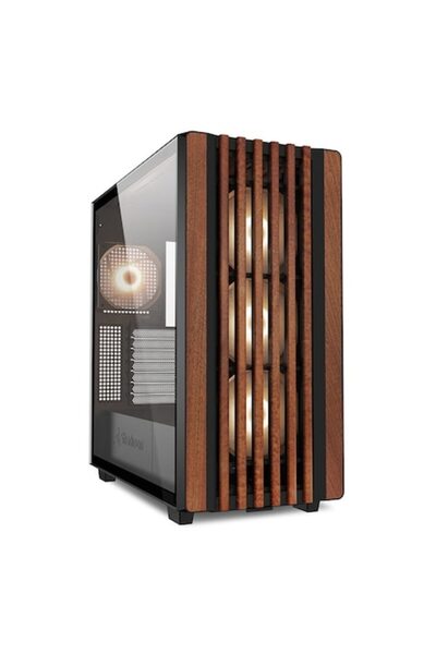 SHARKOON Carcasă Middle Tower, SHARKOON, Rebel C70G, RGB, Negru/Maro