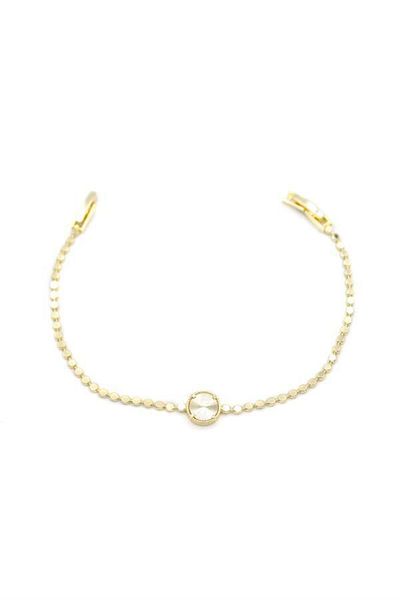 MBB ETİCARET Crushed Chain Circle Bracelet - Gold