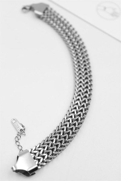 MBB ETİCARET Straw Chain Bracelet - Silver