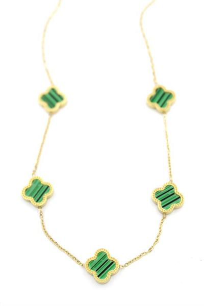 MBB ETİCARET Vc clover necklace - green
