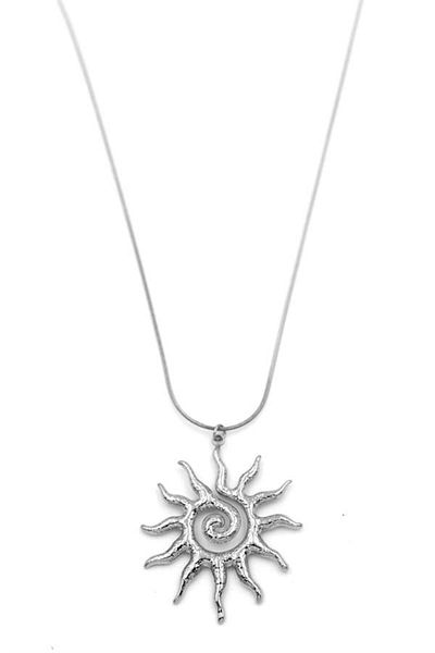 MBB ETİCARET Sun necklace - silver