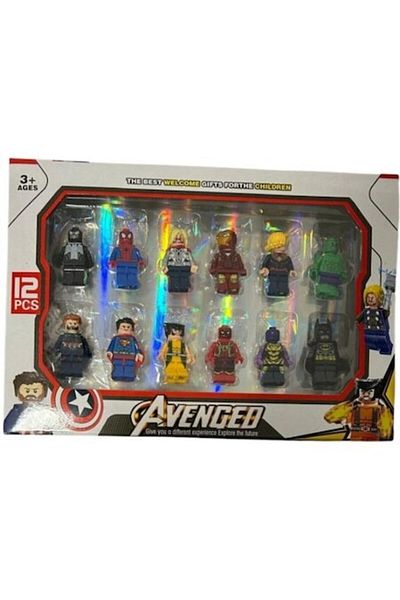 AVENGERS Set De 12 Figurine , Multicolore, 5 Cm