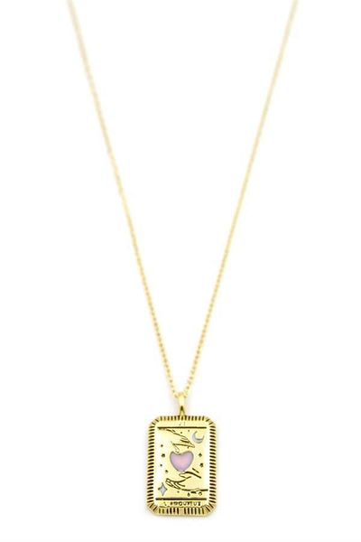 MBB ETİCARET Heart tarot necklace - gold