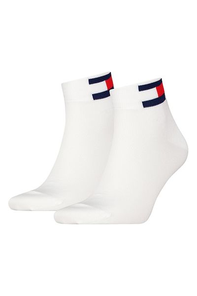 Tommy Hilfiger , Set de șosete scurte unisex - 2 perechi, alb-gălbui, 39-42