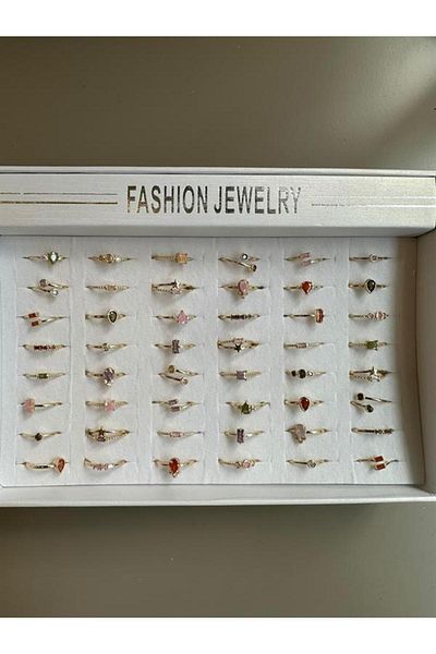 MBB ETİCARET 48-piece stone ring - gold