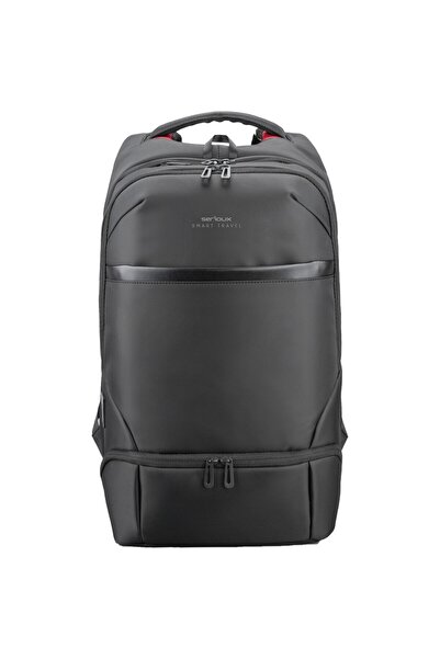 SERIOUX Rucsac pentru laptop Smart Travel ST9588, rezistent la apă, port USB, 15.6″, negru