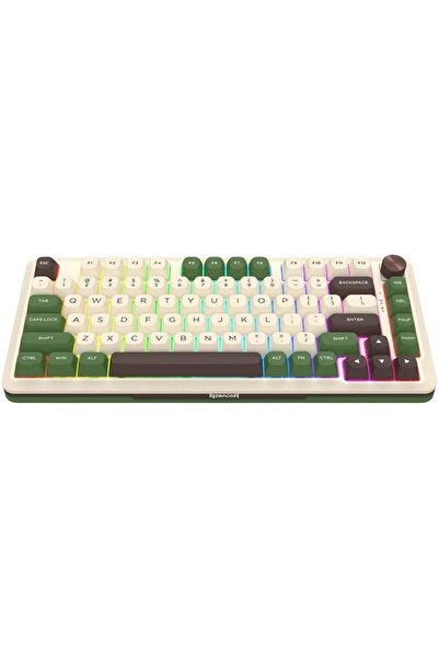 REDRAGON Gaming Mechanical Keyboard Cyrus Pro, Bluetooth, Wired, Wireless, RGB Illumination, White/G