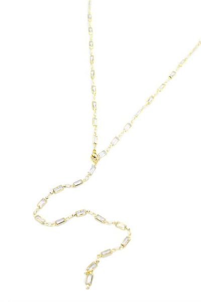 MBB ETİCARET Stone Y Necklace - Gold