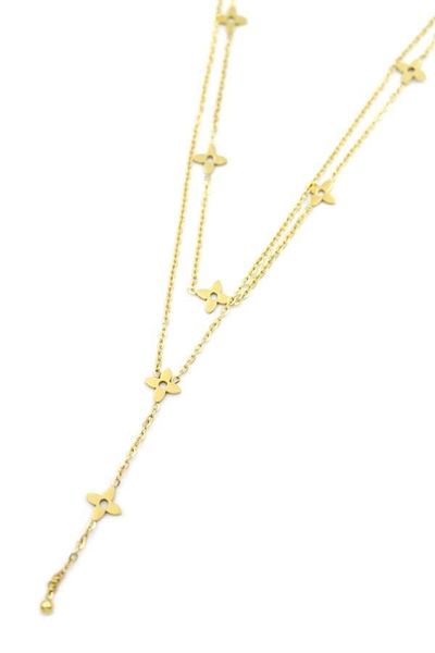 MBB ETİCARET Vc Clover Necklace - Gold
