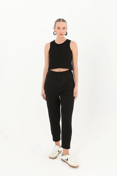 nedo7 Women's Rib Detailed Sweatpants - 30189Pnt