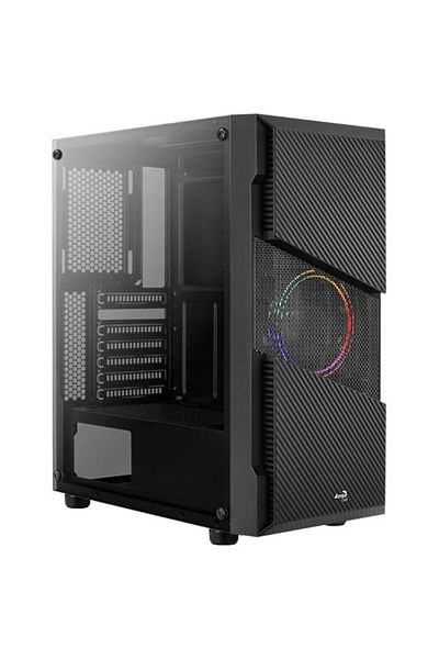 AEROCOOL Menace Saturn FRGB Case, Mid-Tower, ATX, Black