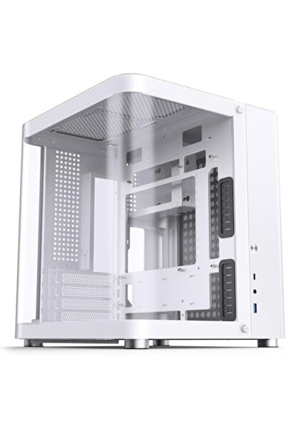 jonsbo Корпус TK-1 2.0, Мини тауър, Без захранване, ITX, mATX, Светло сив