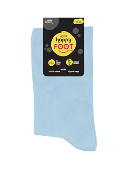 Agiva Șosete pentru femei Happy Foottopia, Bambus, Albastru deschis, 35-38 EU