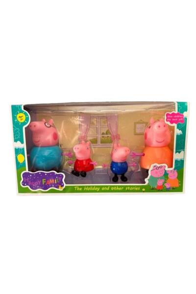Peppa Pig Set Peppa Pig, 4 figurines: children and parents, multicolor, 5-10cm