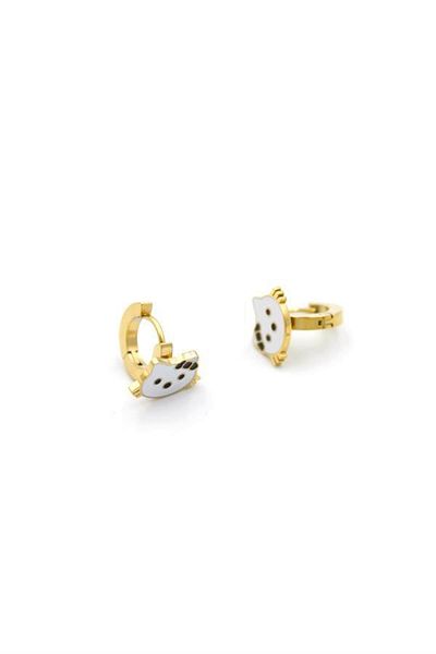 MBB ETİCARET Figured Hoop Earrings - Gold