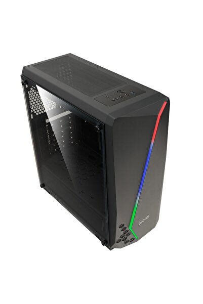 Spacer Carcasa FLASH, Mid-Tower, fara sursa, ATX, Black