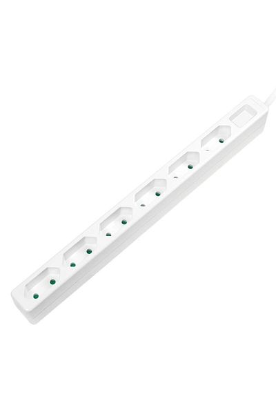 LogiLink Prelungitor cu 6 prize, Logilink, 1,5 m, alb
