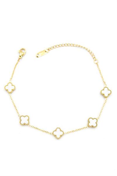 MBB ETİCARET Vc clover bracelet - white