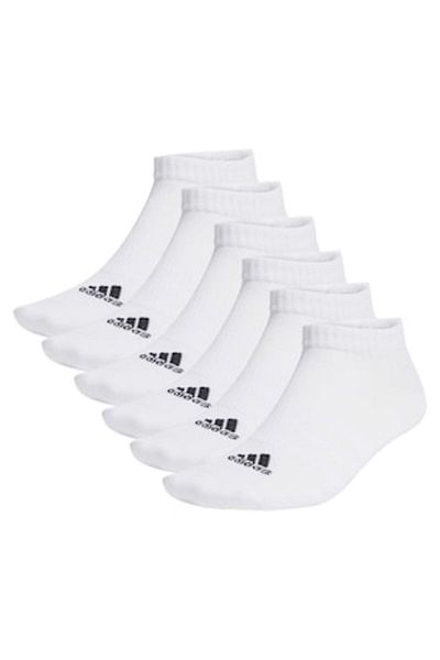 adidas , Set de sosete unisex pana la glezna - 6 perechi, Alb, 43-45