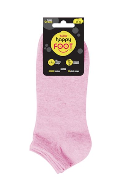 Agiva Șosete din bambus Happy Foottopia pentru femei, roz, mărimea 39-42 EU