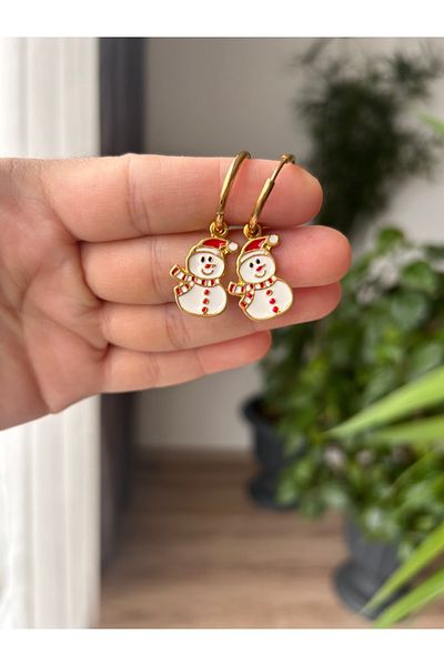 Doğaltaş Masalları New Year's Themed Steel Earrings