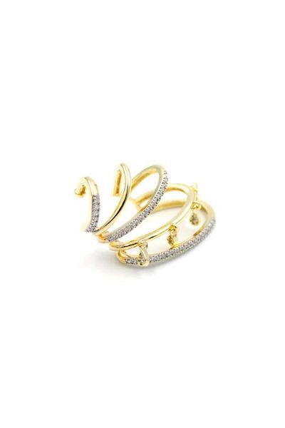 MBB ETİCARET Multi Ring Cartilage Earring - Gold