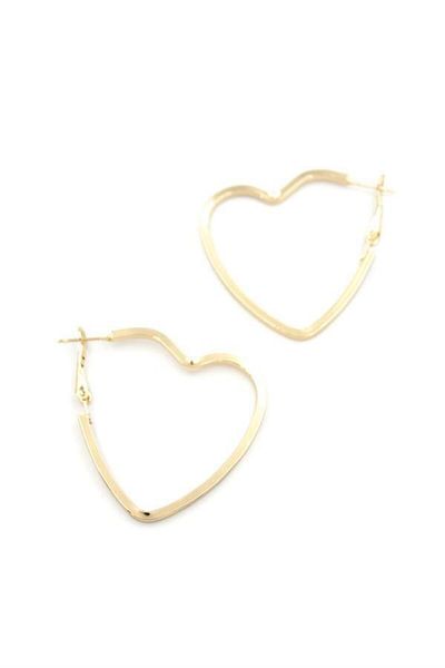MBB ETİCARET Heart hoop earrings - gold