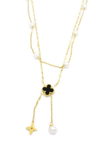 MBB ETİCARET Vc Clover Necklace - Gold
