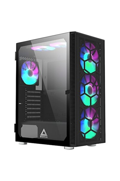 MONTECH X3 Glass Case, without power supply, ATX, Black, tempered glass, ARGB
