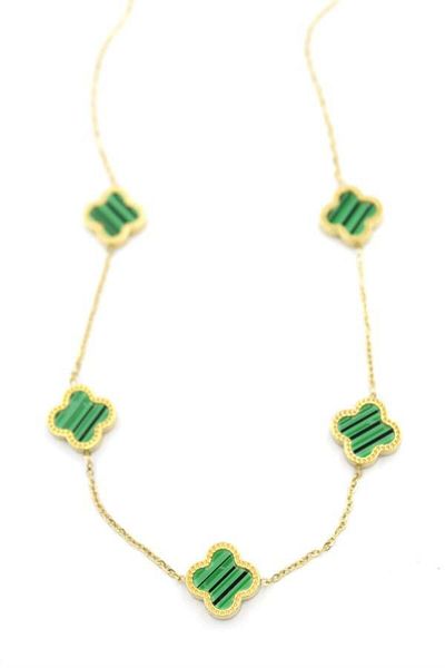 MBB ETİCARET Vc clover necklace - green