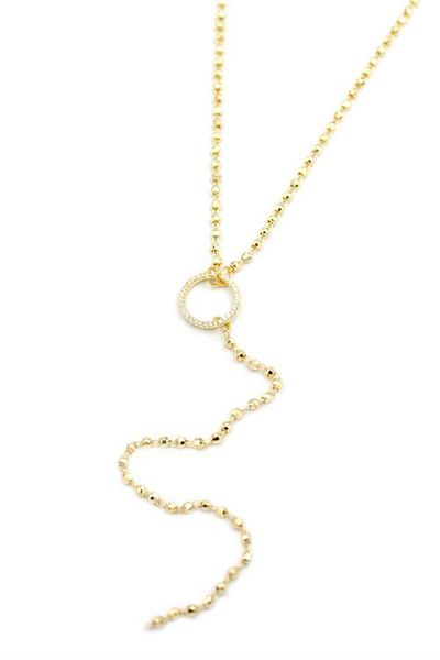 MBB ETİCARET Dorika Y Necklace - Gold