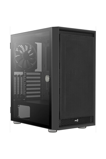 AEROCOOL Computer case, Aerocool, Tempered glass, Black