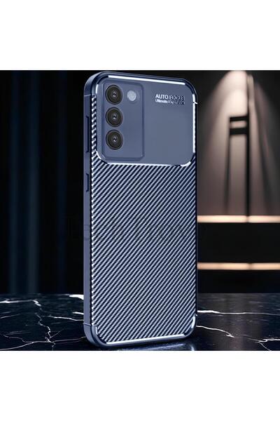 TechTrove Vivo V30 Lite Kılıf Kamera Korumalı Darbe Emici Karbon Fiber Desenl...
