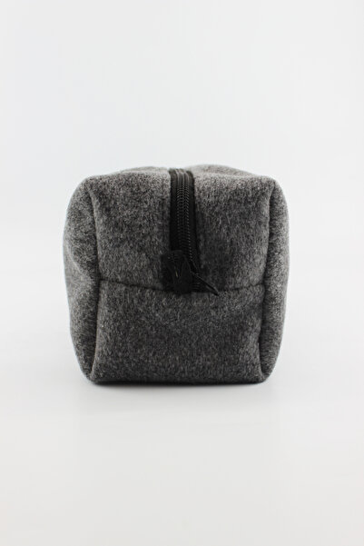 İLKYAZ Solid Color Multifunction Dark Gray Cashew Fabric Hand Wallet