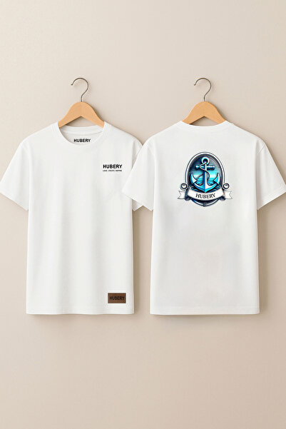 HUBERYWEAR Ανδρικό T-Shirt _ 100% Βαμβάκι - T-Shirt με στάμπα Sailor Anchor –...