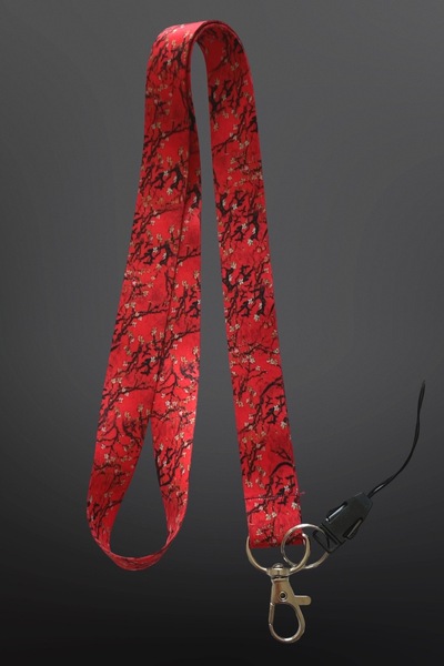 StormiStoretr Curea pentru telefon cu funie pentru gât Van Gogh din lemn de m...