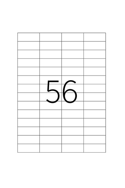 Tanex Set de 5600 etichete autoadezive A4, 100 coli, 56 etichete/coală, 52,5x21,2 mm, colțuri drepte,