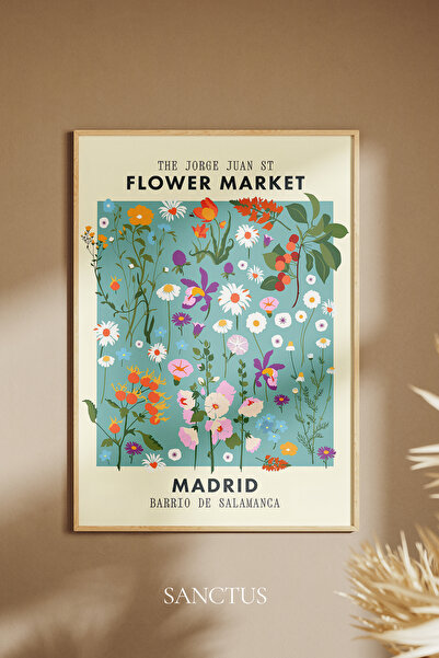 Flower Market (Madrid) - Ahşap Çerçeveli Tablo