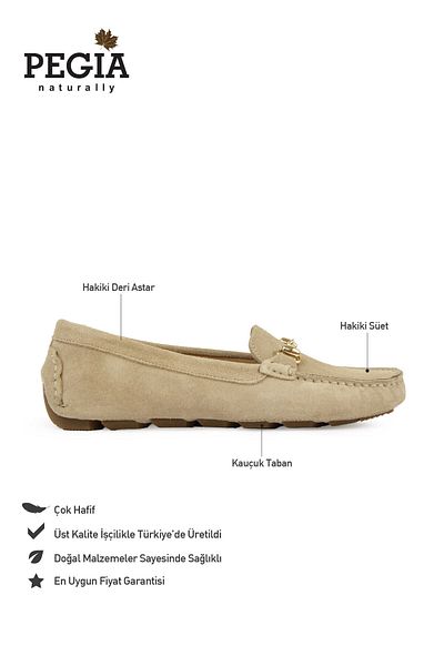 Pegia Genuine Suede Women's Buckle Loafer 700914