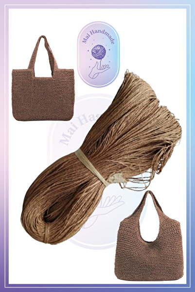 Mai Handmade Hobby ve Örgü Evi Doğal Kağıt İp 300-350 Gr Yaklaşık 300-350 Met...